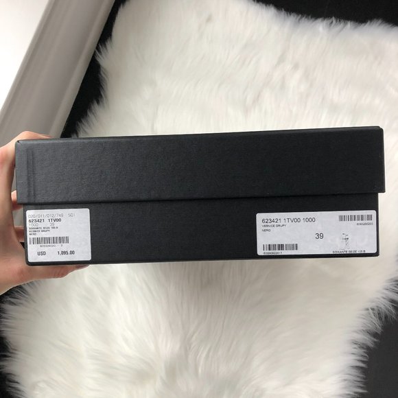 Saint Laurent Black Patent Soixante Vernice Grupy Boots Size 39 - Picture 11 of 12